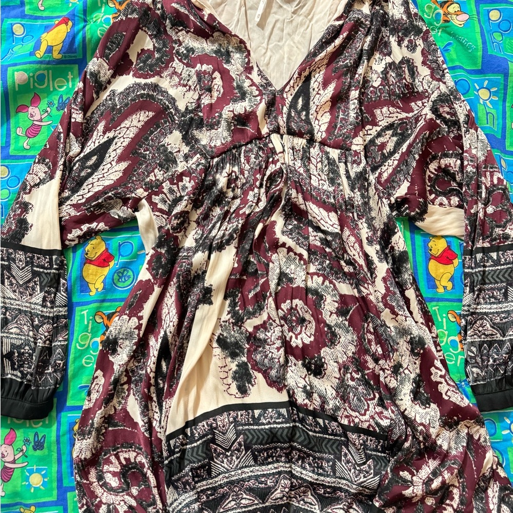 Free People Say You Love Me Boho Paisley Print Women's Dress
